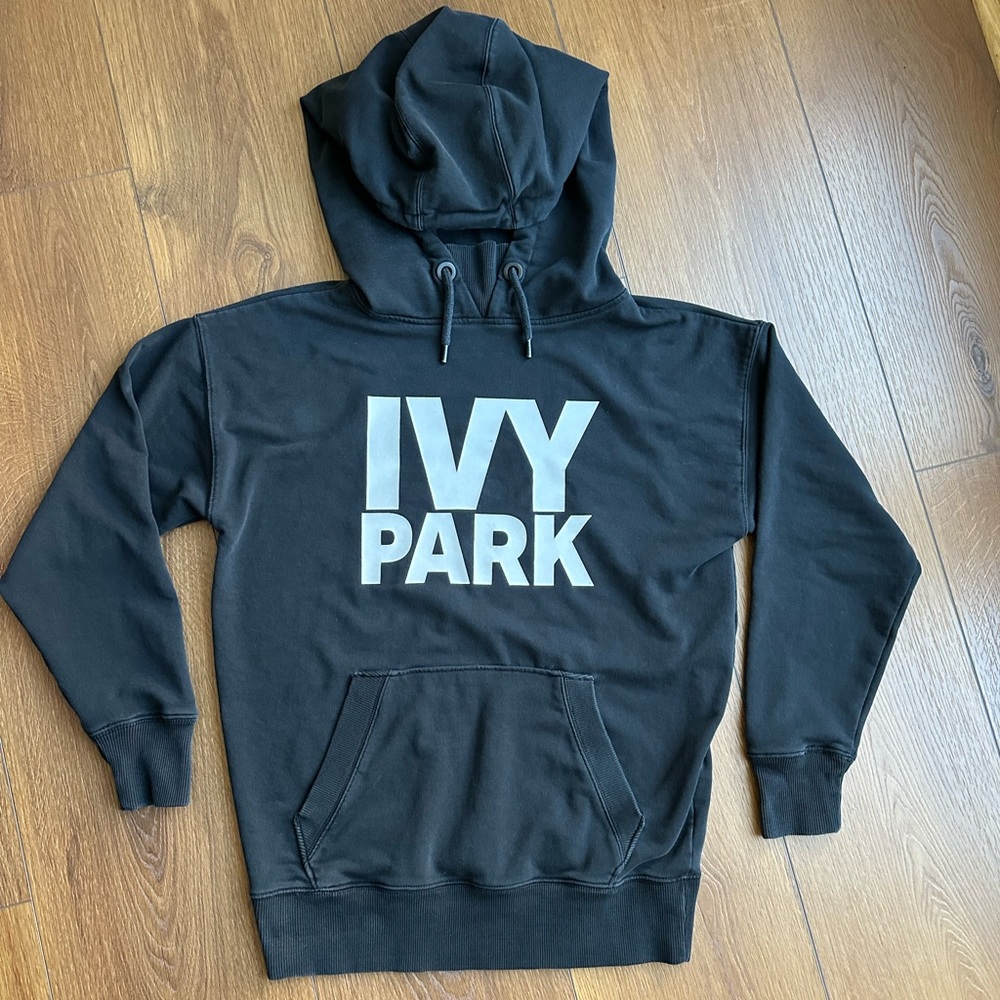 IVY PARK Black Hoodie with Bold Logo